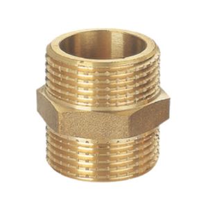 China Precision Machining Brass Fittings Threaded M/M Brass Hexagon Nipple wholesale