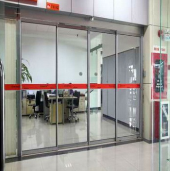 2m 1.8m Rail Cover Automatic Sliding Glass Doors With Press Switch