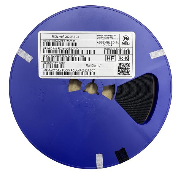 RCLAMP0522P.TCT Semtech ESD Suppressor Diode Diode Array Uni-Dir 5V 15Vc 6-Pin SLP EP T/R