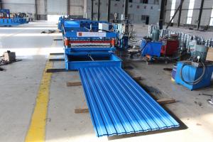 China Low Noise Trapezoidal Sheet Roll Forming Machine Metal Roof Panel Machine wholesale