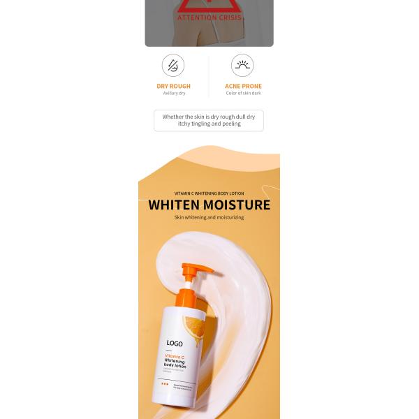 Organic White Body Lotion OEM Body Care Private Brand Whitening Body Lotion