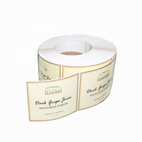 Custom CMYK Offset Printing Kraft Paper Self Adhesive Stickers Labels For Box