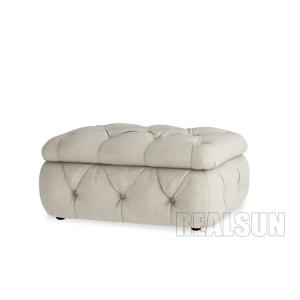 China Large Size Button Tufted Fabric Storage Bedroom Ottoman Bench For Shoes Change on sale