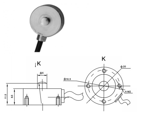 Load Cell HZFS-025 100N Mini Stainless Steel round weighing force Sensor 300N 500N 10V DC Weight Testing For Small Space