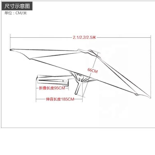 Hot Selling Deluxe New Style Hanging Patio Garden Outdoor Roman Umbrella