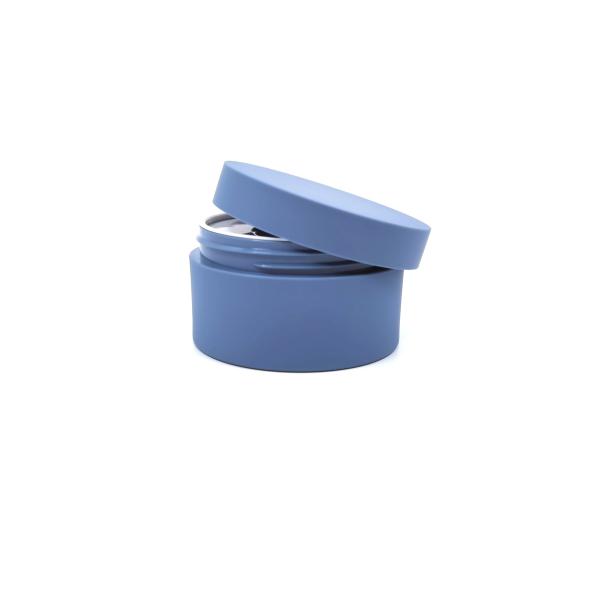 Matte Blue 30g Plastic Cosmetic Jars With White Cap