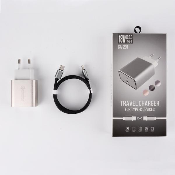 Dual Port Quick Charge 3.0 Charger Aluminum Alloy Cover Ce Certification Fashionable Design