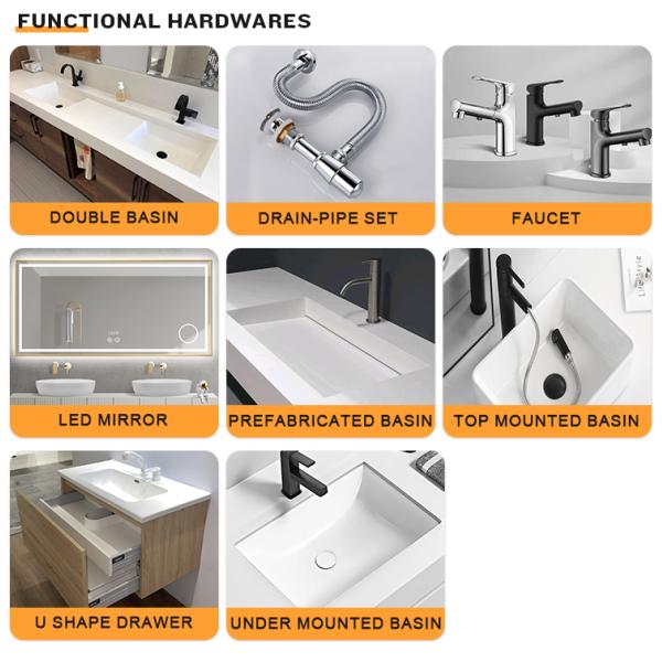 Customized Designs and MDF Door Material in YALIG Floating Vanity Set for Modern Bathrooms