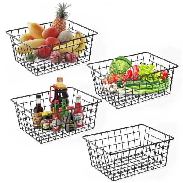 Custom Small Wire Mesh Baskets 10x13cm Supermarket Shopping Basket