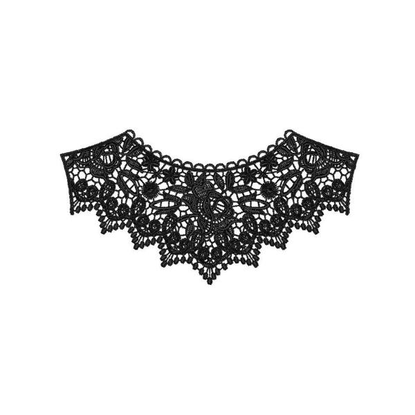 Embroidery collar water soluble lace neck trim