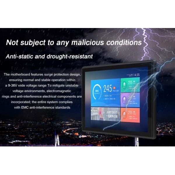 ZXTLCD 13.3 Inch Industrial IP65 Rated True Flat Panel LCD Monitor Capacitive PCAP Fully-enclosed Touchscreen All-in-one Computers with and USB
