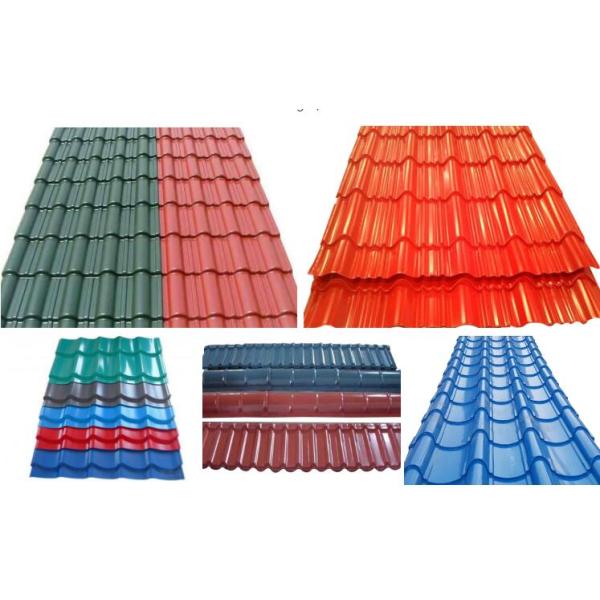 0.7mm PPGI Colored Steel Metal Roofing Roll Former With 16 stations