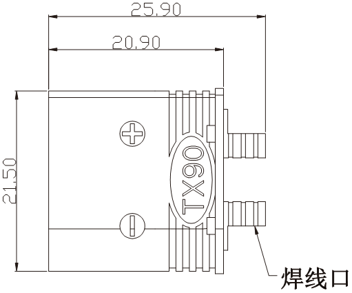 TX90(2+2) 2 Pin Panel Mount Connector Male And Female For Power Battery Charger