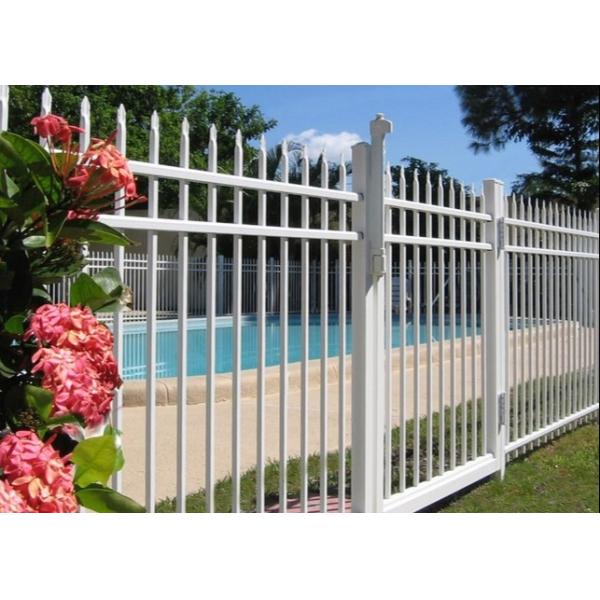 Steel Security 6ftx8ft Residential Ornamental Fence With Polyester Coated
