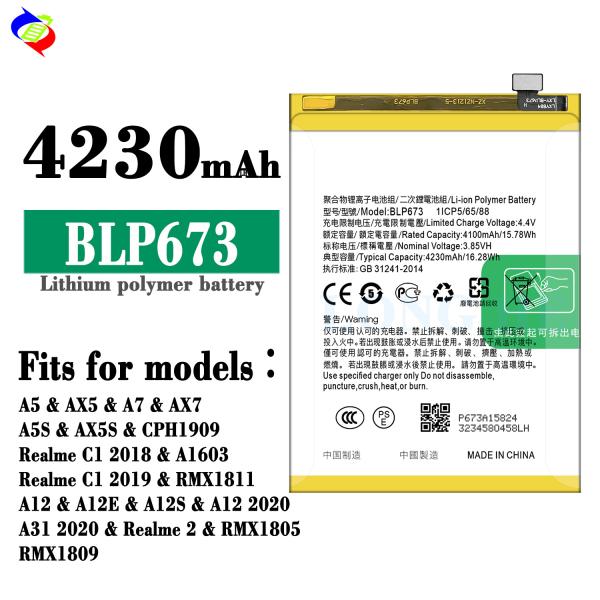 Stock BLP673 4230mAh Mobile Phone Battery for OPPO A12 A31-2020 A12-2020 AX5 AX7 A12E