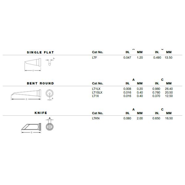 LTK Chisel type Soldering iron head for Weller LTK 1.2 mm Tip flat nozzle WSP80 Handles