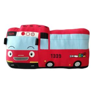 China Boys 30cm Red Or Green School Bus Plush Toy Children'S Car Plush Toys on sale