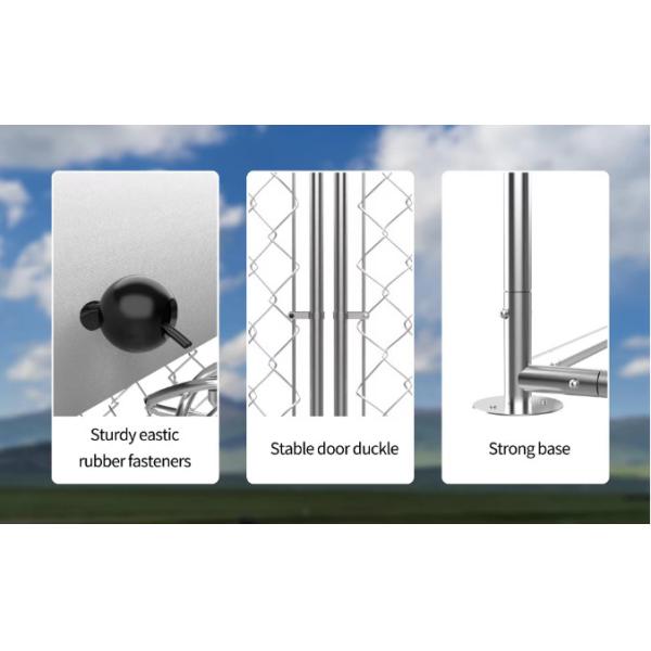 78"L X 78"W X 67"H Galvanized Welded Outdoor Large Dog Kennel With Secure Lock