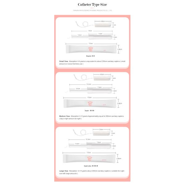 Cleaning Function Organic Cotton Tampons for Women's Menstrual Care Necessities