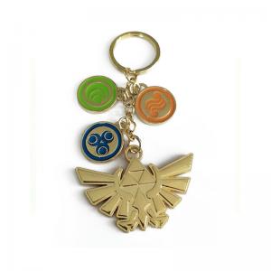 China Kids Gold Customised Key Chains Zinc Alloy Oem Design Colorful With Logo on sale