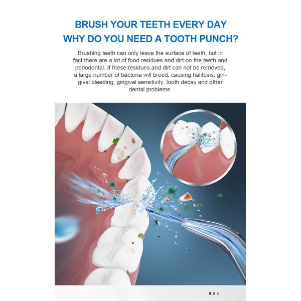 Cordless Water Flosser Electric Rechargeable High Performance Portable