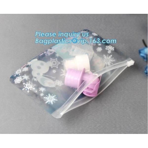 Trim PVC Cosmetic Bag Waterproof Slider Gusset Zipper Makeup Case Beauty Pouch, Logo printed luxury holographic PVC make