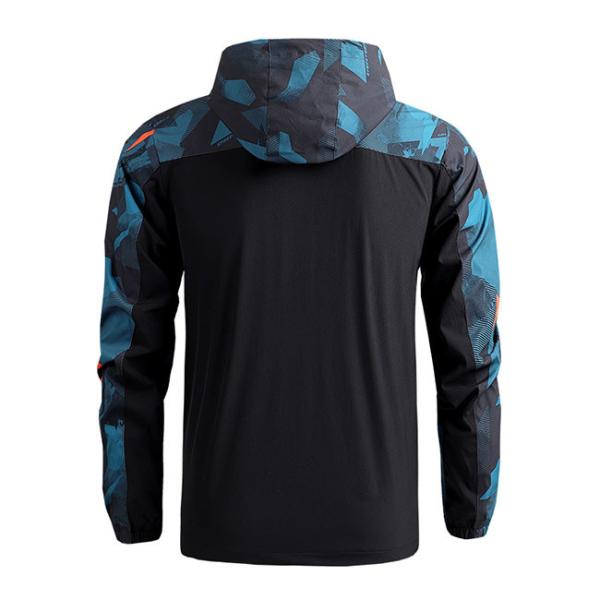 Blue Gray Camouflage Outdoor Windbreaker Jacket Mens Mountain Coats