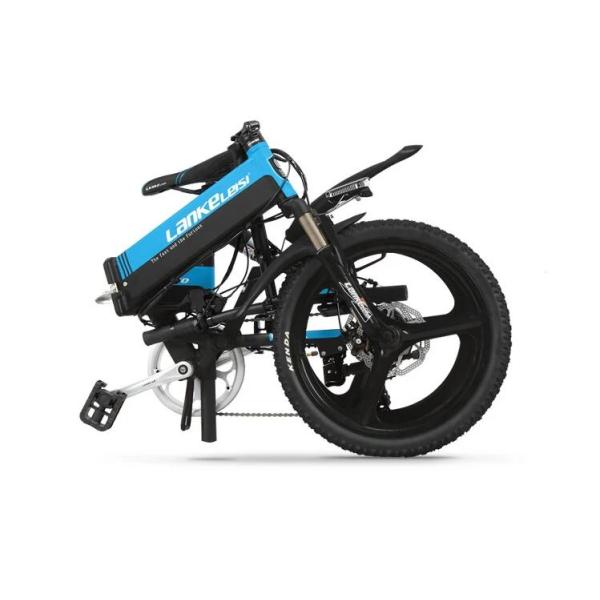 Integrated Wheel 20 Inch PAS Folding E Bike Full Suspension Frame