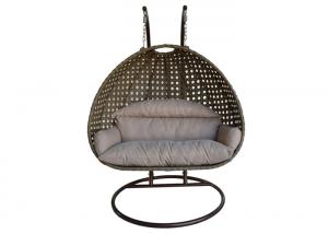 China Spa Tub Accessories 2 Person Heavy Duty Rattan Hammock Hanging Wicker Porch Swing Chair For Spa Side on sale