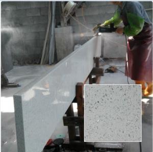 China QS516 Artificial Solid Surface White Quartz Stone for Kitchen Countertops on sale