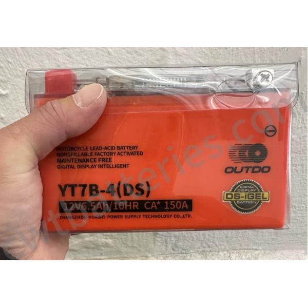 OUTDO YT7B-4 DS Lithium Ion Motorcycle Battery DS-IGEL 12V 6.5Ah