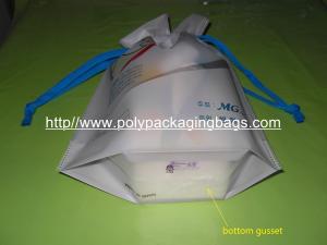 China Personalized CPE / LDPE Drawstring Plastic Bags For Girls Underwear / Bra / Bikini / Vest wholesale