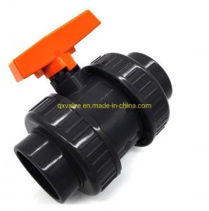China Normal Temperature Straight Through Type Double Union PVC Ball Valve for Water Supply wholesale