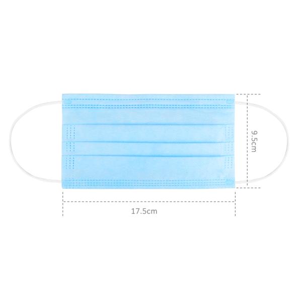 Anti Pollution Disposable 3 Ply Face Mask With Elastic Earloop