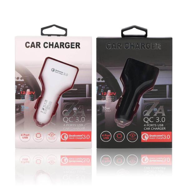 7A 4 USB CAR CHARGER Universal Compatible USB CAR CHARGER for all electronics cheap price