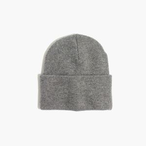 Buy cheap Gray Ribbed Knit Beanie Hats For Women Daily Wear Plain Style Suntomized Size from wholesalers
