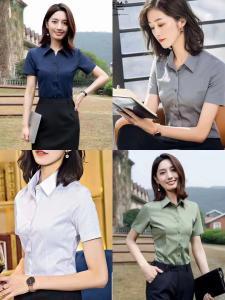 China Lady Fashion Polo Shirts Long Short Sleeve Regular Shirts Formal Dress Kcs3 wholesale
