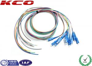 China 12 colors PVC Fiber Optic Pigtail Single Mode FTTH Fiber to The Home SC Type wholesale