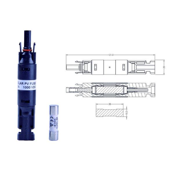 PPO Insulation Electrical Power Accessories MC4 Fuse Connetctor Fuse Current 1-30A