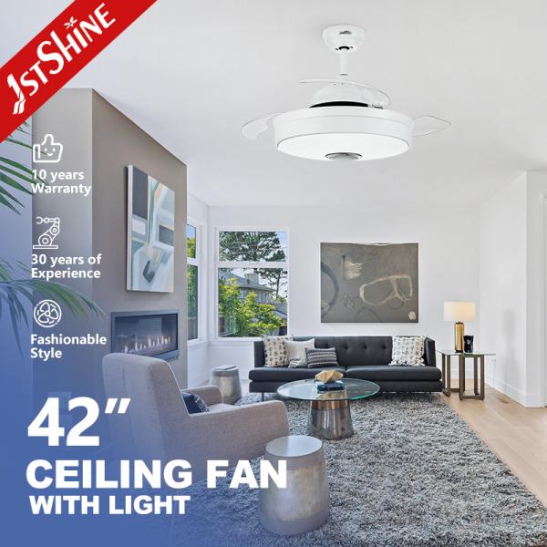 Quality Smart 6 Speeds Retractable Ceiling Fan Light With Time Settings for sale