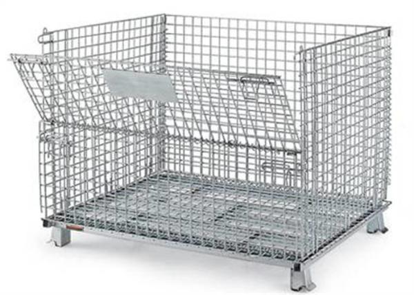 Quality Metal Stackable Welded Wire Containers Collapsible Wire Mesh Containers for sale