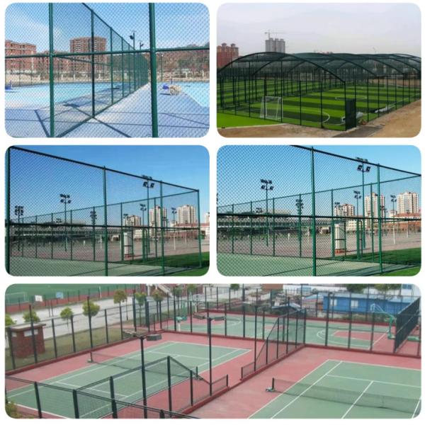 PVC coated Metal Wire Mesh Fencing Football Stadium Baseball Field Chain Link Fence