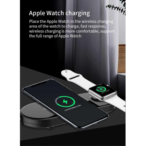 OCP OVP OTP Foldable Wireless Charging Stand For IWatch AirPods