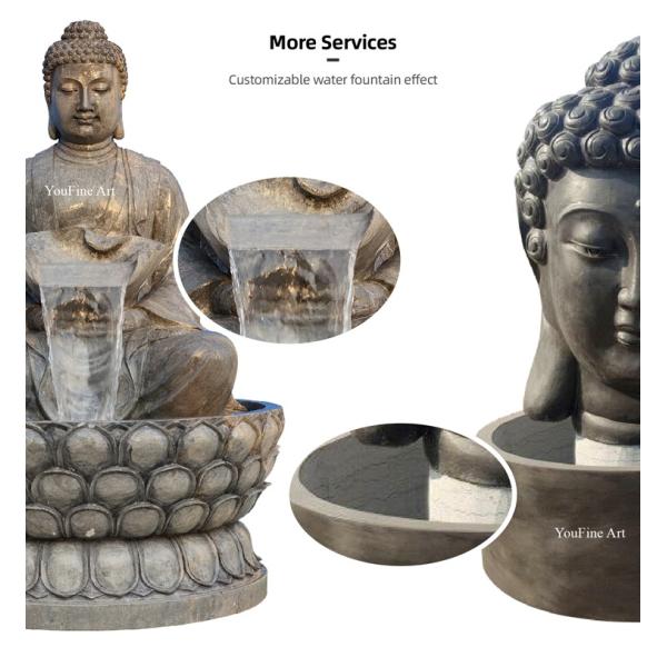Outdoor Garden Decoration White Marble Buddha Statue