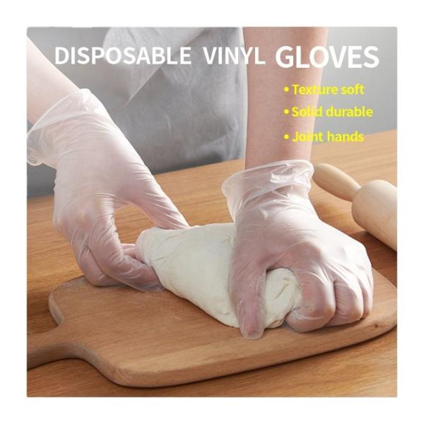 100pcs/Bag Disposable Protection Gloves Food Medical Examination Vinyl Safety Powder Free Transparent Pvc