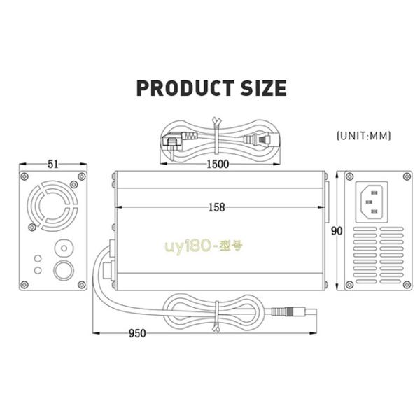 ODM 5A Full Automatic AGV Battery Charger 24V 180W Reliable