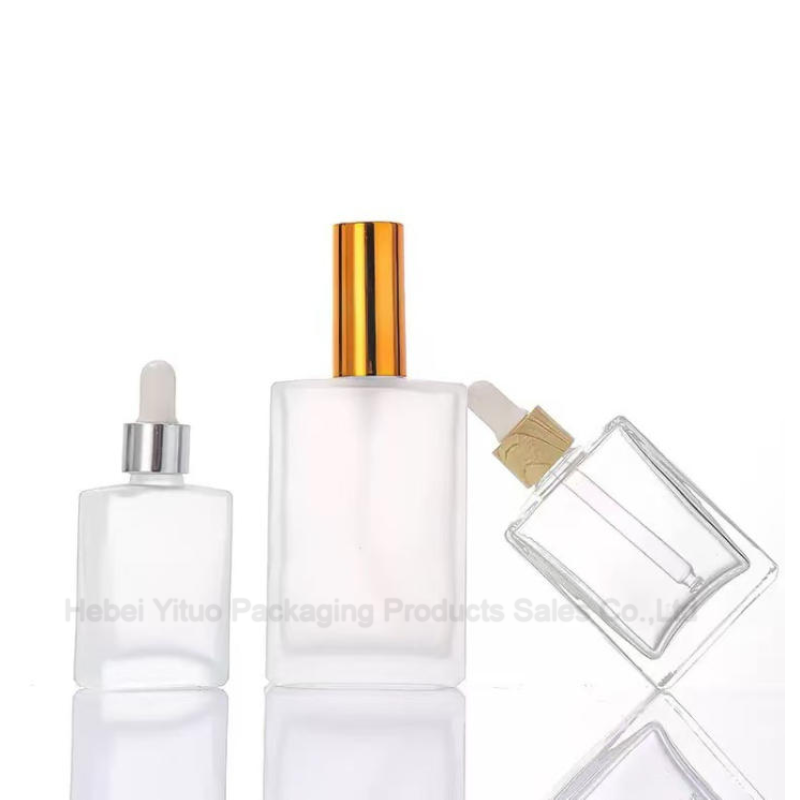China Square Essential Oil Bottles Transparent 1oz Customized Logo on sale