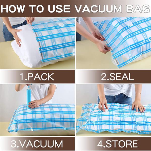 70x100cm Vacuum Seal Bags For Clothes , PA PE Reusable Vacuum Seal Bags