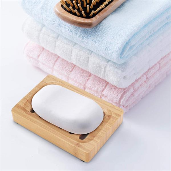 SGS Bamboo Natural Wood Soap Dish Home Bathroom Accessories