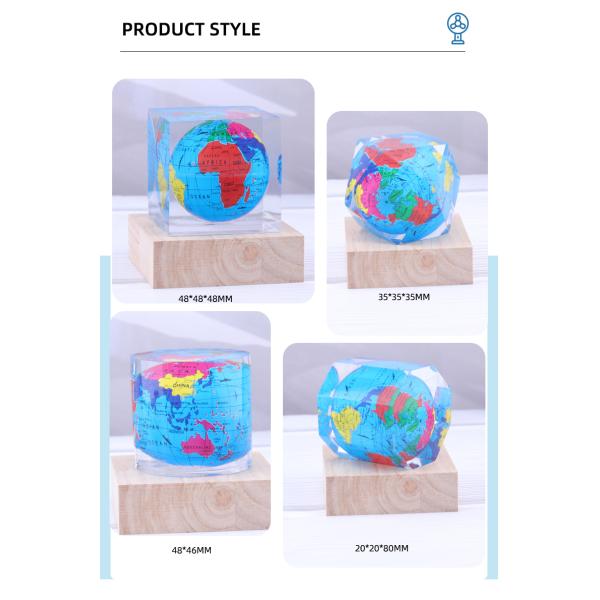 Polygonal Cylindrical Plexiglass Crystal Globe Paperweight , Clear Resin Paperweight